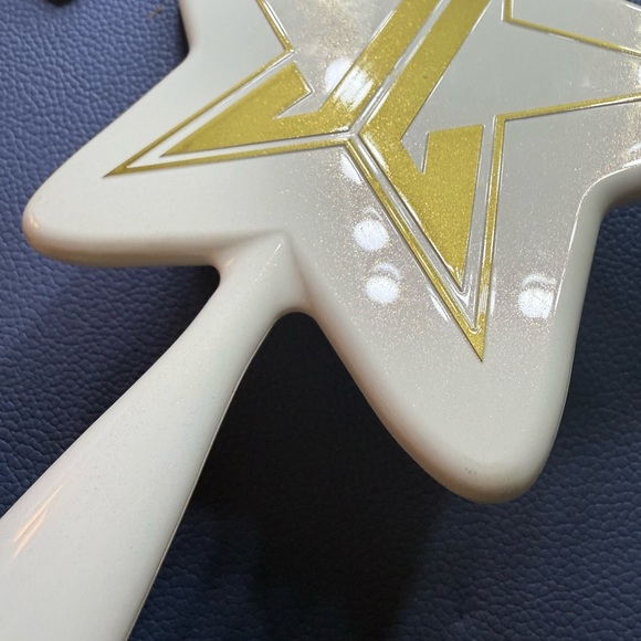 Jeffree Star Hand Mirror glitter white with Gold Logo - Picture 3 of 4